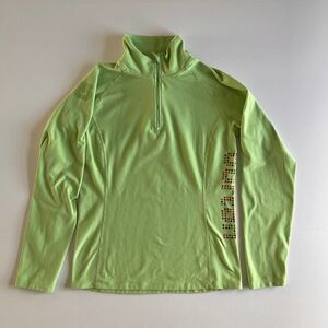 Burton Women's 1/4 Zip Cozy Lime Green Fleece Top, Size Medium, EUC